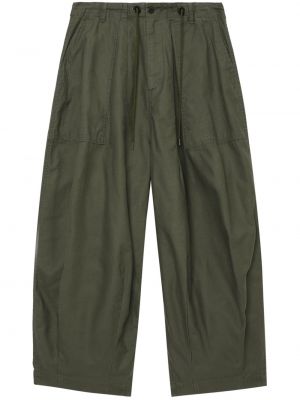 Pantaloni din bumbac cu croială lejeră Needles verde