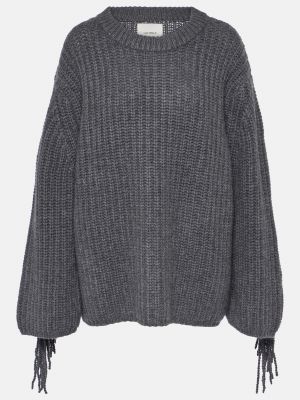 Кашемировый свитер с бахромой Lisa Yang серый