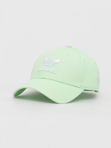Pamučna kapa Adidas Originals zelena