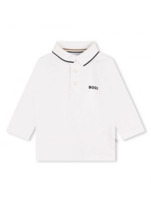 Polo con stampa Boss Kidswear bianco