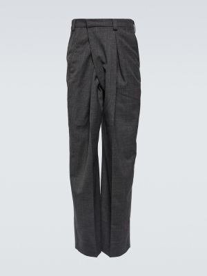 Voľné kockované nohavice Acne Studios sivá