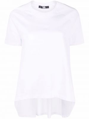 Camiseta asimétrica Karl Lagerfeld blanco