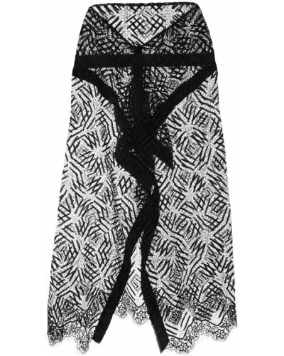 Falda de encaje Michelle Mason negro