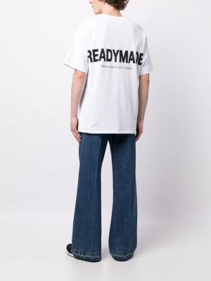 T-shirt aus baumwoll mit print Readymade weiß
