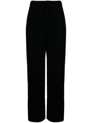 Aksamitne proste spodnie Lauren Ralph Lauren czarne
