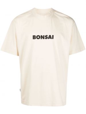 T-shirt con stampa Bonsai bianco
