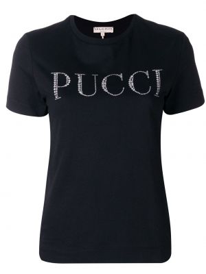 Тениска с кристали Pucci черно