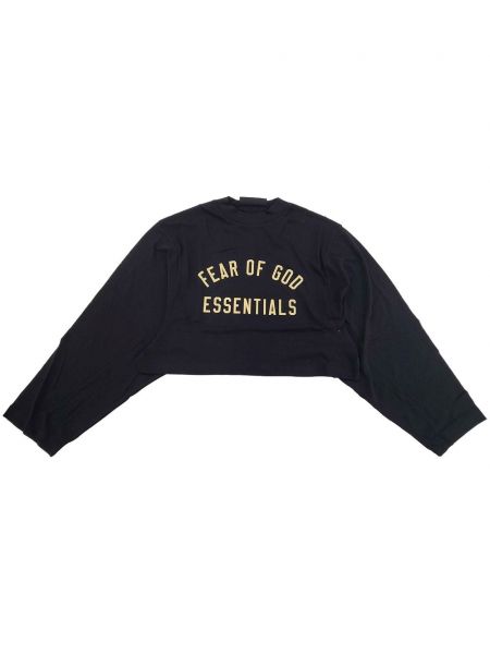 Baskılı sweatshirt Fear Of God Essentials siyah