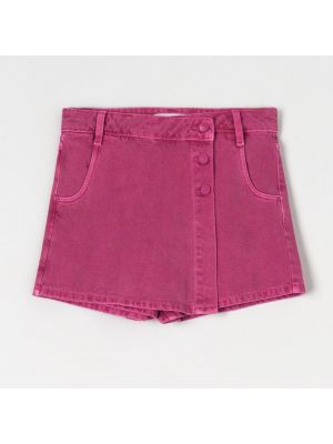 Pantaloni scurți din bumbac Sinsay violet