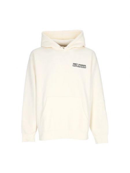Streetwear fleece hoodie Obey beige