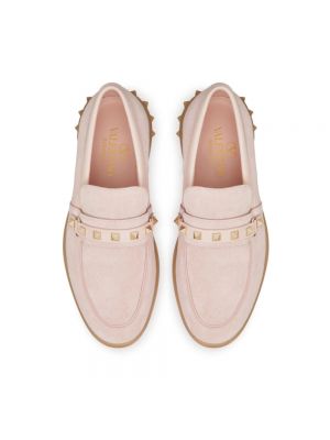 Loafers de ante slip on Valentino Garavani rosa