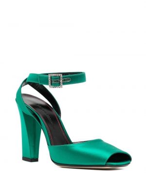 Satiinist sandaalid Victoria Beckham roheline