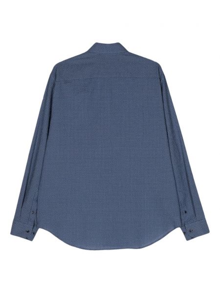Raštuota marškiniai Giorgio Armani mėlyna