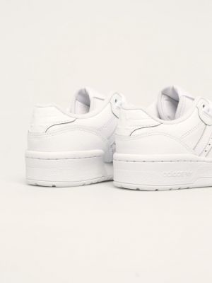 Botine din piele Adidas Originals alb