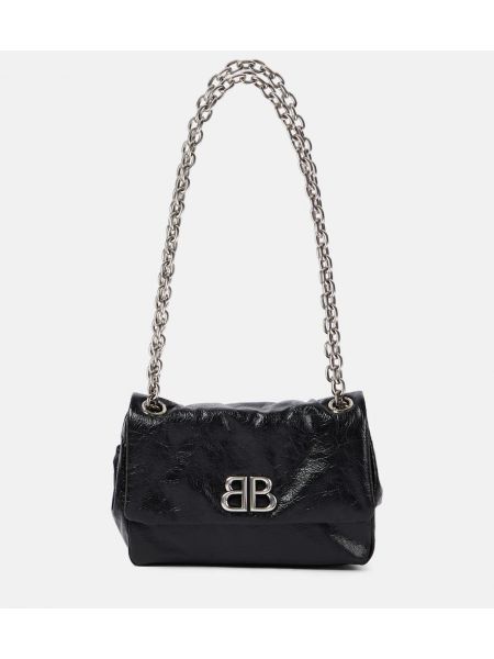 Lær mini bag Balenciaga svart