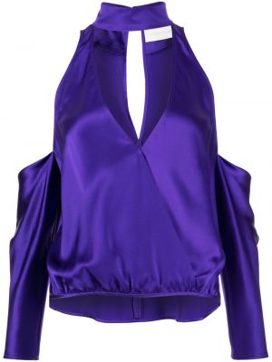 Bluză de mătase Michelle Mason violet