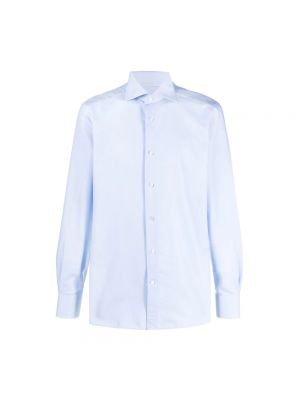 Hemd mit geknöpfter aus baumwoll Ermenegildo Zegna blau