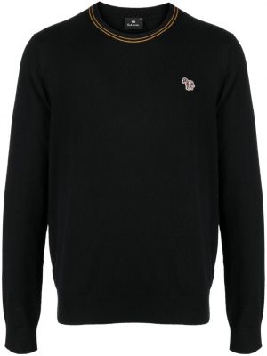 Пуловер с кръгло деколте Ps Paul Smith черно
