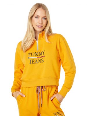 Пуловер на молнии Tommy Jeans желтый