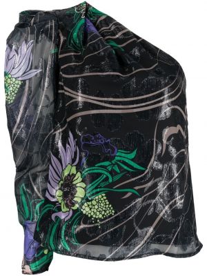 Φλοράλ μπλούζα με σχέδιο Sabina Musayev μαύρο