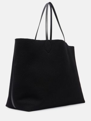Плетени шопинг чанта Alaã¯a черно
