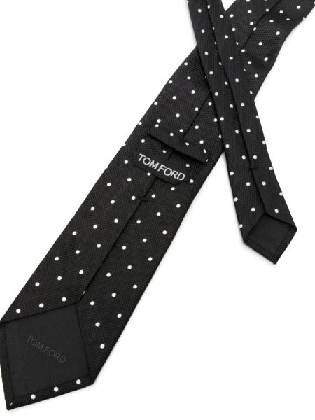 Jedwabny krawat w grochy żakardowy Tom Ford