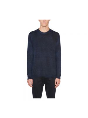 Sweter z okrągłym dekoltem Avant Toi niebieski