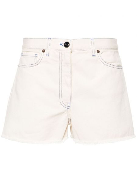 Shorts en jean taille haute Semicouture blanc