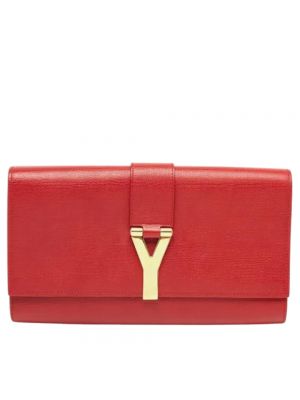 Kopertówka skórzana Yves Saint Laurent Vintage czerwona
