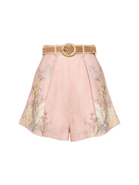 Shorts i linne Zimmermann rosa