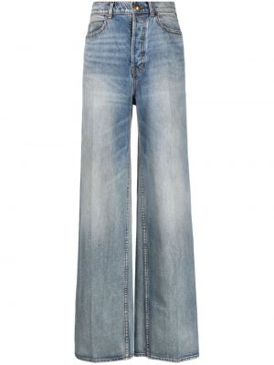Laia lõikega kõrge vöökohaga teksapüksid Zimmermann sinine