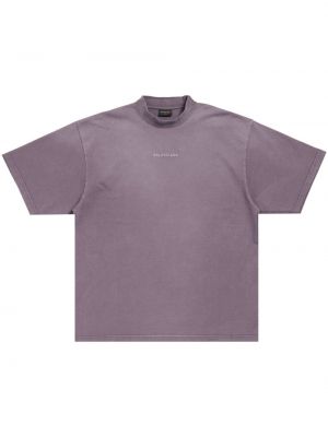 T-shirt con stampa Balenciaga grigio