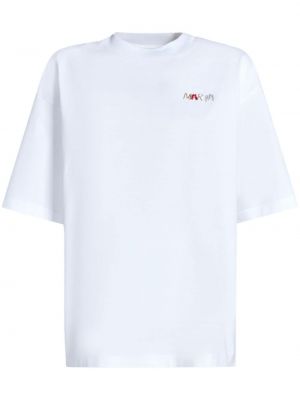 Βαμβακερή μπλούζα Marni λευκό