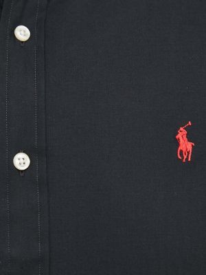 Пуховая рубашка на пуговицах слим Polo Ralph Lauren черная