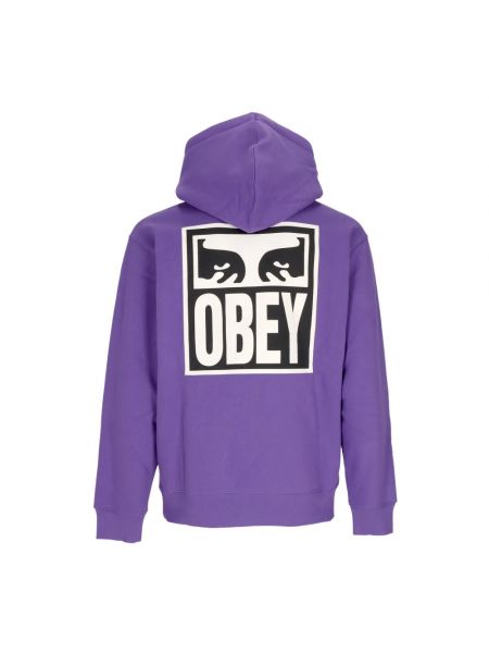 Geblümt fleece hoodie Obey lila