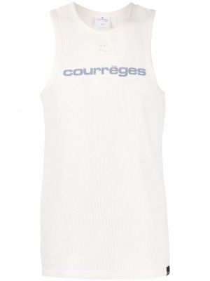 Памучна риза с принт Courreges бяло