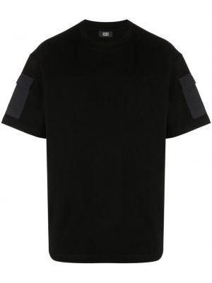 T-shirt en coton col rond Studio Tomboy noir