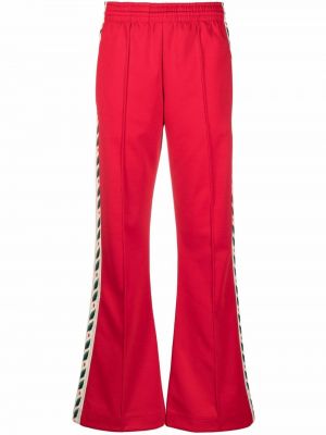 Pantaloni cu model floral Casablanca roșu