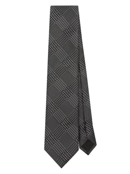 Žakarda rūtainas zīda kaklasaite Tom Ford