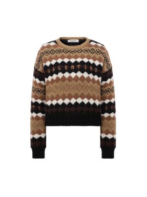 Бежевый шерстяной свитер Valentino