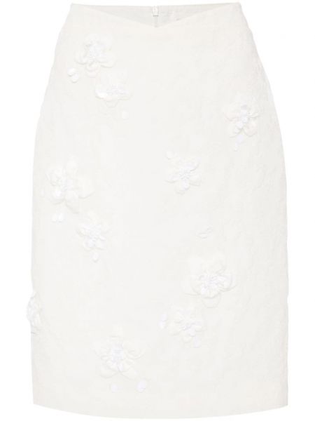 Suknja s cvjetnim printom Shushu/tong bijela