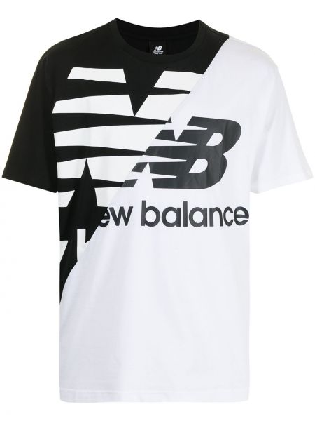 Camiseta con estampado con estampado New Balance blanco