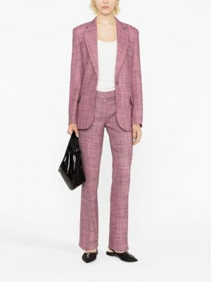 Vlněné kalhoty Stella Mccartney růžové