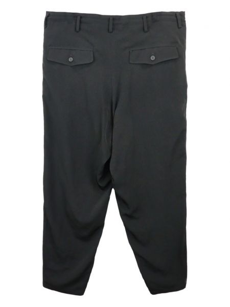 Kalhoty s knoflíky Yohji Yamamoto černé