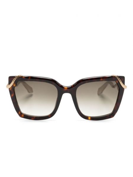 Oversize слънчеви очила със змийски принт Roberto Cavalli
