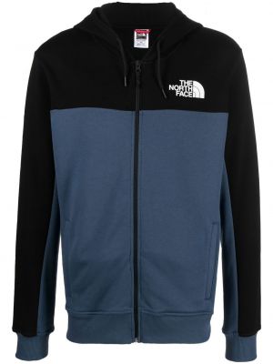 Trykt zip hettegenser The North Face blå