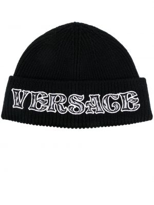 Woll mütze mit stickerei Versace