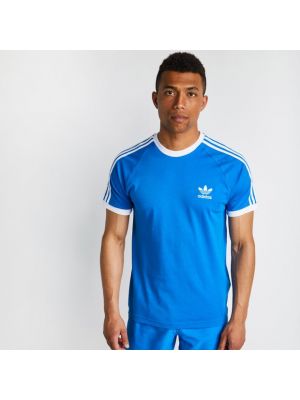 T-shirt a righe Adidas blu