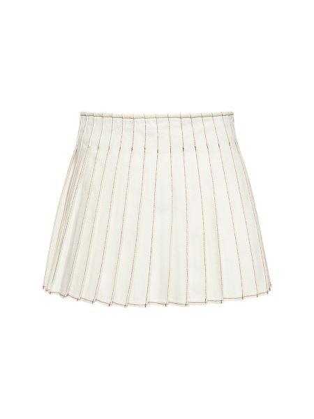 Falda de algodón plisada Ami Paris blanco