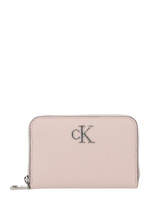 Novčanik s patentnim zatvaračem s patentnim zatvaračem Calvin Klein Jeans ružičasta